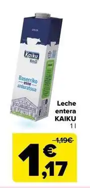 Carrefour Kaiku - leche entera oferta