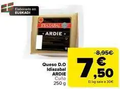 Carrefour Ardie - queso d.o. idiazabal oferta