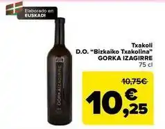 Carrefour Gorka izagirre - txakoli d.o. bizkaiko txakolina oferta