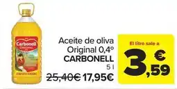 Carrefour Market Carbonell - aceite de oliva original 0,4o oferta