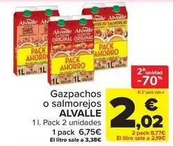 Carrefour Alvalle - gazpachos o salmorejos oferta