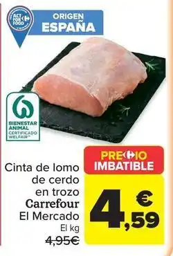 Carrefour Market Carrefour - cinta de lomo de cerdo en trozo oferta