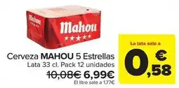 Carrefour Market Mahou - cerveza 5 estrellas oferta