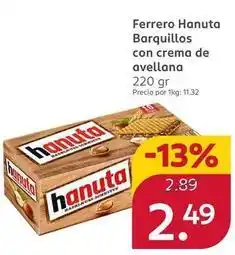 Ferrero - hanuta barquillos con crema de avellana