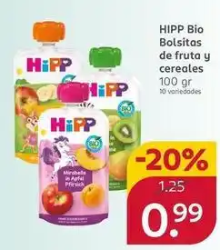 Rossmann Hipp - bio bolsitas de fruta y cereales oferta
