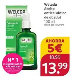 Rossmann Weleda - aceite anticelulítico de abedul oferta