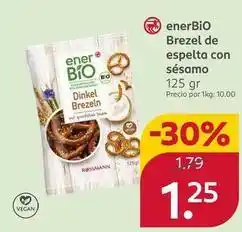 Rossmann Enerbio - brezel de espelta con sesamo oferta