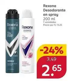 Rossmann Rexona - desodorante en spray oferta