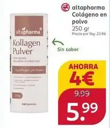 Rossmann Altapharma - colageno en polvo oferta