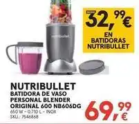 Worten Nutribullet - batidora de vaso personal blender original 600 nb606dg oferta