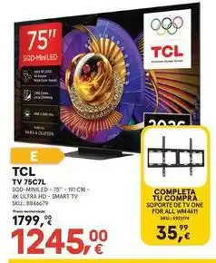 Worten Tcl - tv 75c7l oferta