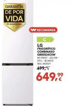 Worten Lg - frigorifico combinado gbb524csw oferta