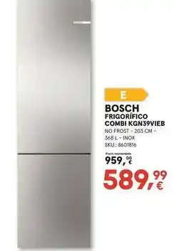 Worten Bosch - frigorífico combi kgn39vieb oferta