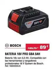 Chafiras Bosch - bateria 18v pro gba 5ah oferta