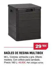 Chafiras Antracita - baúles de resina multibox oferta