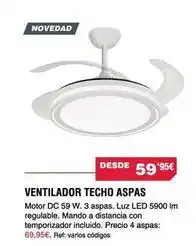 Chafiras Ventilador techo aspas oferta
