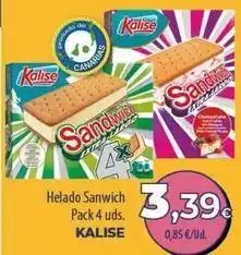 SPAR Lanzarote Kalise - helado sanwich oferta