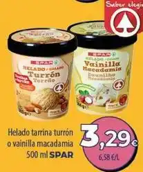 SPAR Lanzarote Spar - helado tarrina turron o vainilla macadamia oferta