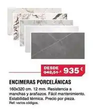 Chafiras Encimeras porcelánicas oferta