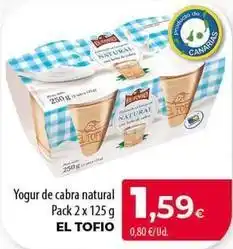 SPAR Lanzarote El tofio - yogur de cabra natural oferta