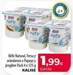 SPAR Lanzarote Kalise - kéfir natural, fresa y arándanos o papaya y jengibre pack oferta