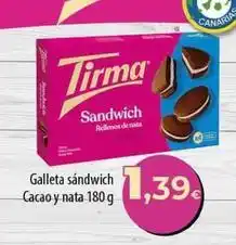 SPAR Lanzarote Tirma - galleta sandwich cacao y nata oferta