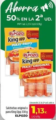 Spar La Palma Elpozo - salchichas original o pavo king upp oferta