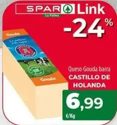 Spar La Palma Castillo de holanda - queso gouda barra oferta