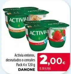 Spar La Palma Danone - activia enteros, desnatados o cereales oferta