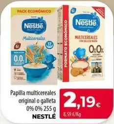 Spar La Palma Nestlé - papilla multicereales original o galleta 0% 0% oferta