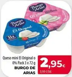 Spar La Palma Burgo de arias - queso mini el original o 0% oferta
