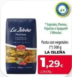 Spar La Palma La isleña - pasta con vegetales oferta