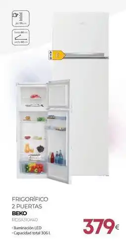 Tien 21 Beko - frigorífico 2 puertas oferta