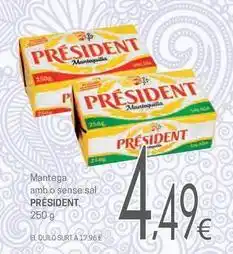 Valvi Supermercats Président - mantega amb o sense sal oferta