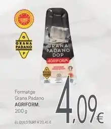 Valvi Supermercats Agriform - formatge grana padano oferta