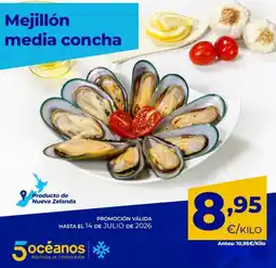 5 Océanos Mejillon media concha oferta