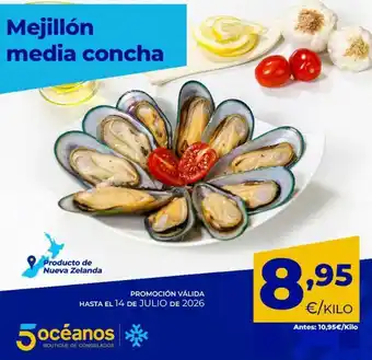 5 Océanos Mejillon media concha oferta