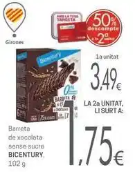 Valvi Supermercats Bicentury - barreta de xocolata sense sucre oferta