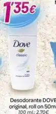 Alsara Supermercados Dove - desodorante original, roll on oferta
