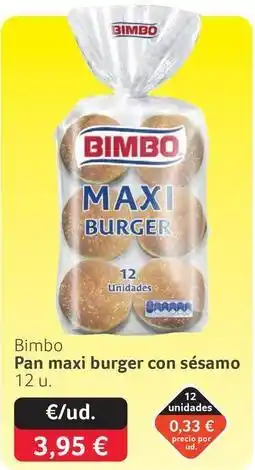 GM Cash & Carry Bimbo - pan maxi burger con sesamo oferta