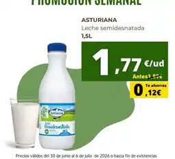 Tu Trébol Hipermercados La asturiana - leche semidesnatada oferta