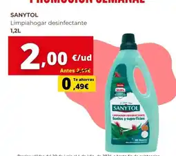 Tu Trébol Hipermercados Sanytol - limpiahogar desinfectante oferta