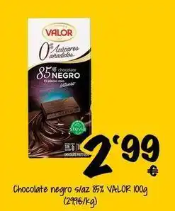 Cash Fresh Valor - chocolate negro s/az 85% oferta