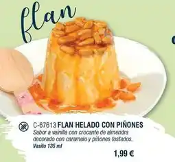 Abordo Caramelo - flan helado con pinones oferta