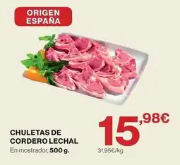 Supercor Origen - chuletas de cordero lechal oferta
