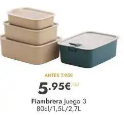 Rocasa Fiambrera juego 3 oferta