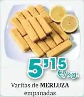 Congelados Copos Varitas de merluza oferta