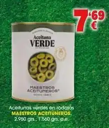 TOP Cash & Carry Maestros aceituneros - aceitunas verdes en rodajas oferta