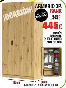 Hipo Gegant Blanco - armario 3p. rank oferta
