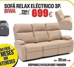 Hipo Gegant Relax - sofá eléctrico 3p. biwa oferta